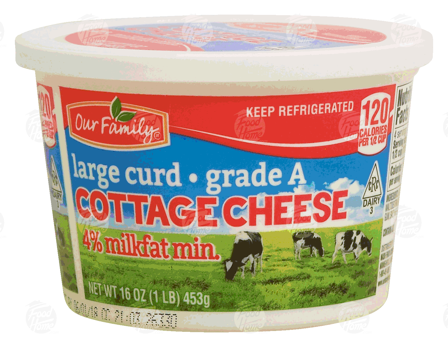 Our Family  cottage cheese, large curd, 4% milkfat Full-Size Picture